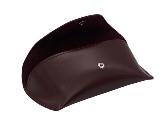 Rust Red Personalised Leather Glasses Case , Leather Sunglasses Pouch