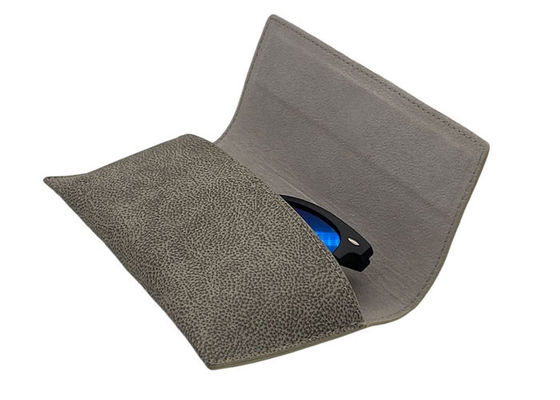 Grey Leopard Print OEM ODM PU Leather Glasses Case