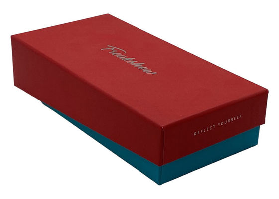 Red Top And Bottom Cardboard Sunglasses Box , Custom Sunglasses Box