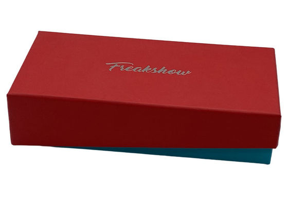 Red Top And Bottom Cardboard Sunglasses Box , Custom Sunglasses Box