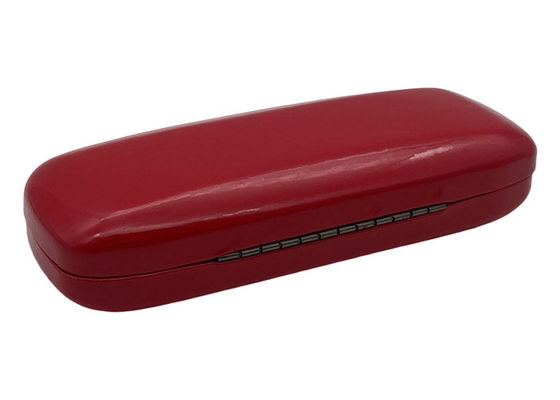 Hard Red Leather Clamshell Eyeglass Case 159x69x37mm
