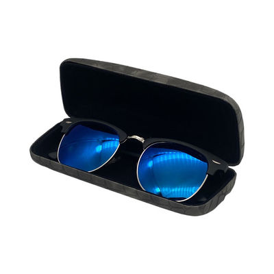 Hard Leather Wrapped Classic PU Metal 15.5CM Clamshell Glasses Case