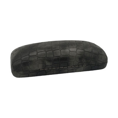 Hard Leather Wrapped Classic PU Metal 15.5CM Clamshell Glasses Case