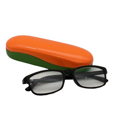 Stainless Steel Shell Vegan Leather Hard Eye Glasses Case
