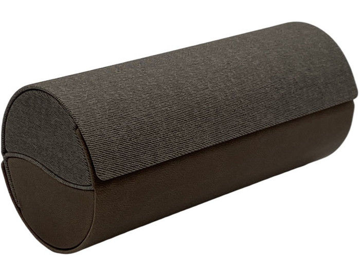 Double Layer Custom Glasses Cases , Round Shaped  PU Leather Glasses Case