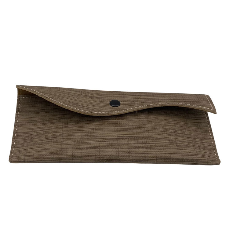Pvc 182x86mm Handmade Leather Glasses Case Portable Holder Embossing Logo